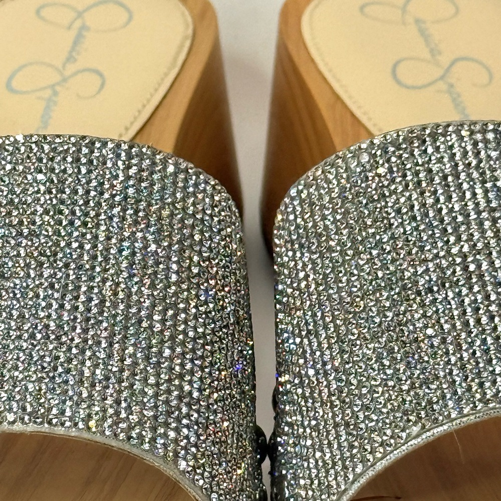 JESSICA SIMPSON JS-REXILE SILVER SHIMMER SAND SANDALS SIZE 6.5 M - NEW - Picture 6 of 11